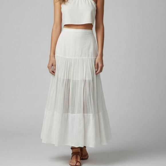 American Vintage Dresses & Skirts - 1960s Vintage Western Cowgirl Homespun Natural Cotton Skirt by Hoops My Dear